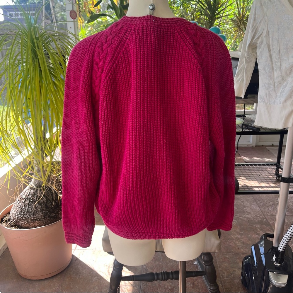 Vintage Women's Crew Neck Sweater - Pink - Picture 8 of 11